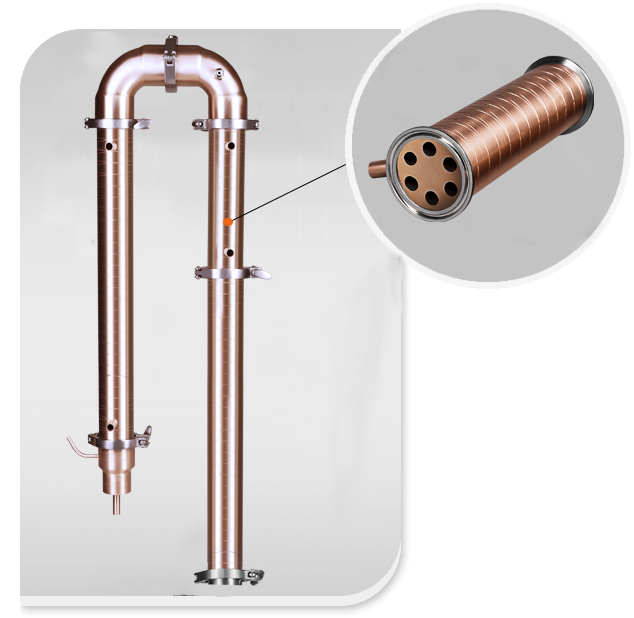 Дефлегматор из меди на 6 трубок